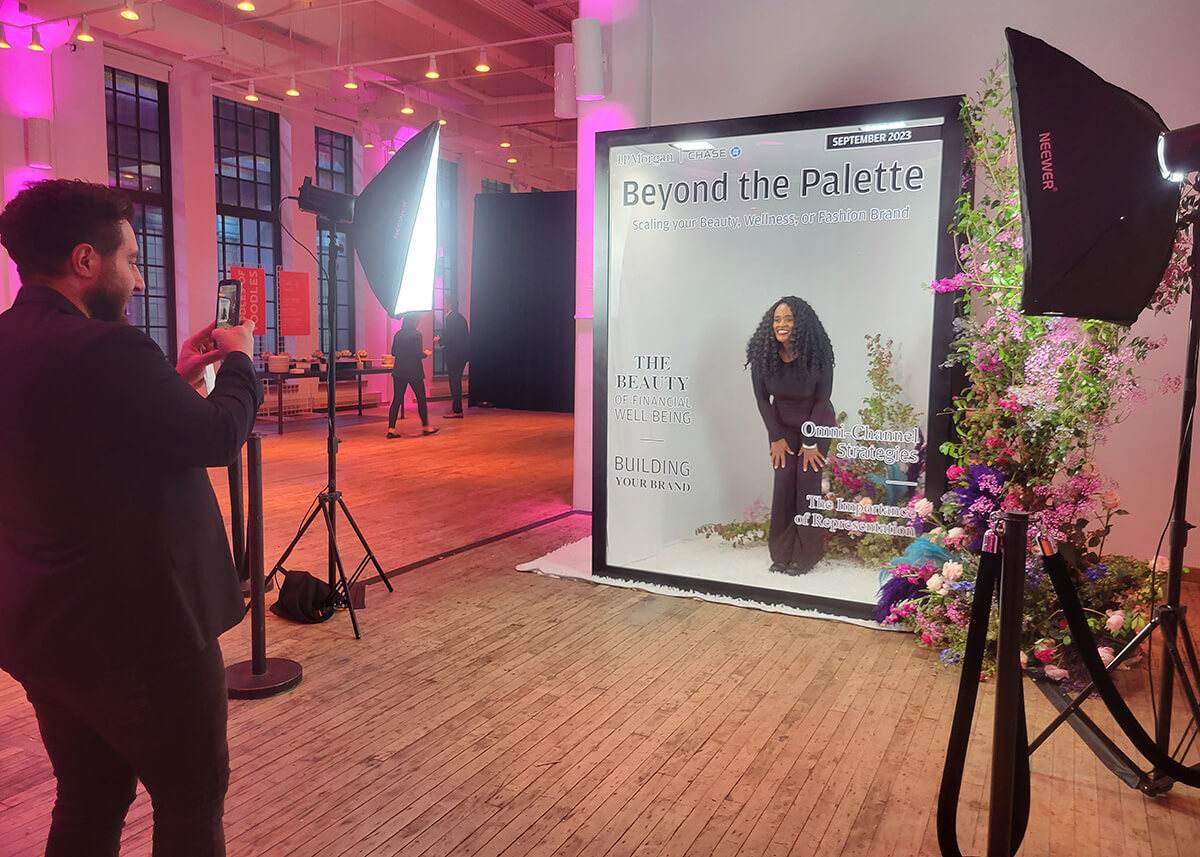 magazine cover photo booth