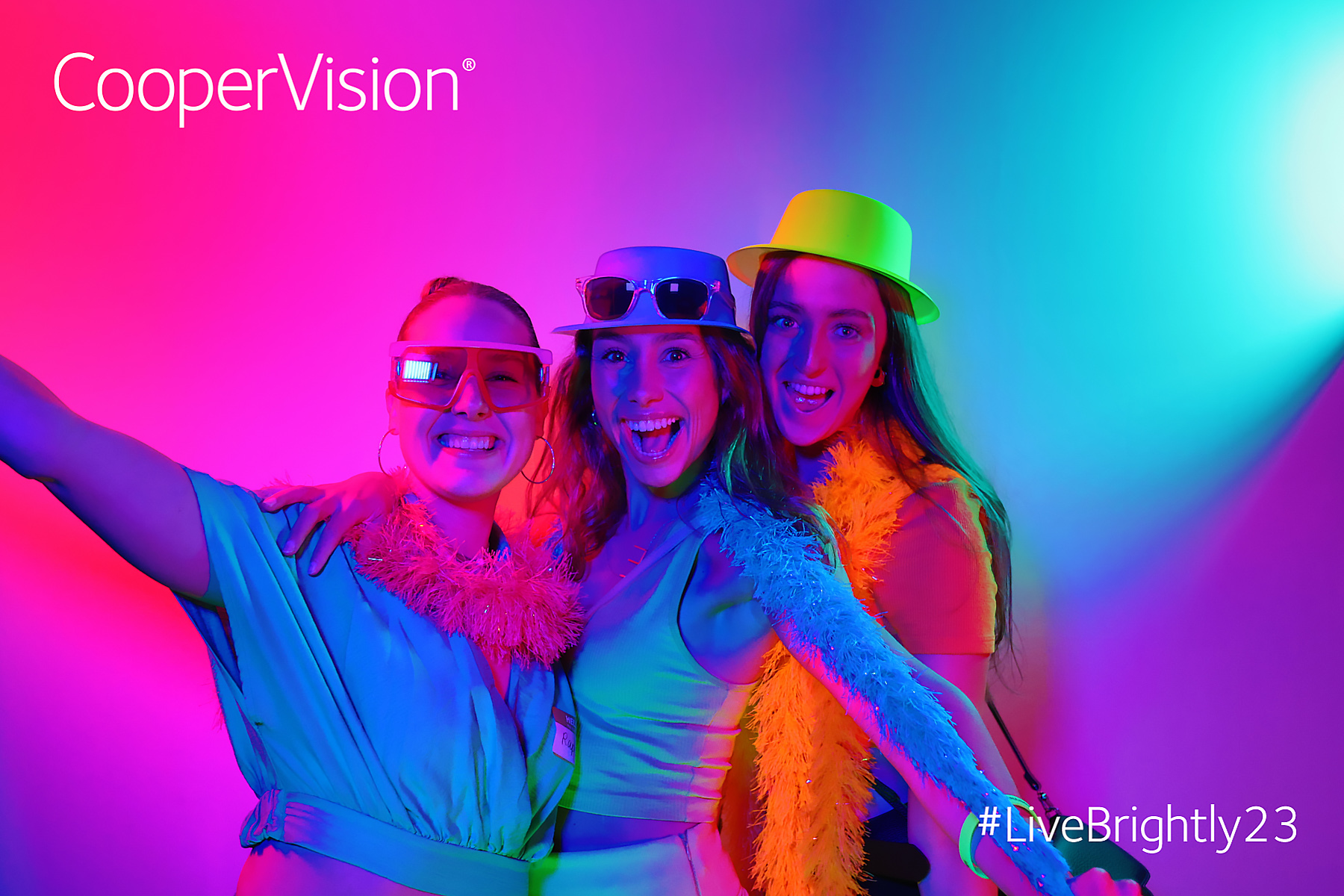 color led light photo booth effect